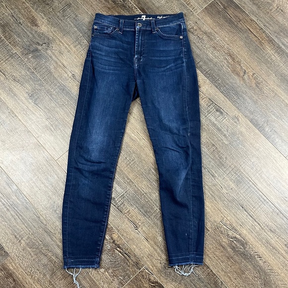 7 For All Mankind High Waist Skinny Jeans Pants Denim ((size 26)) - Picture 1 of 8